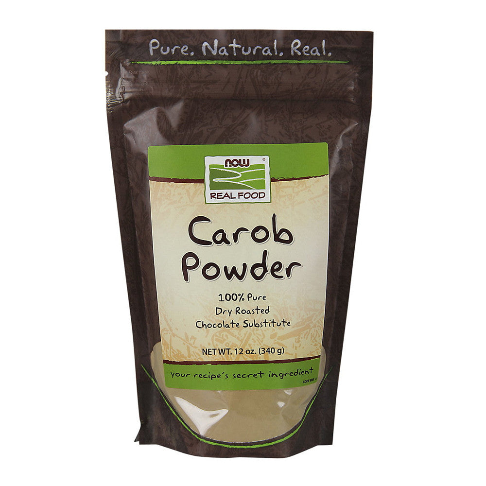 Now Foods Carob Powder Dry Roasted Chocolate Substitute, 12 Oz